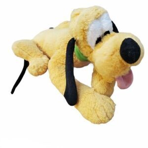 Disney Parks Original Pluto Laying Down Plush Stuffed Animal‎ 10"  Dog